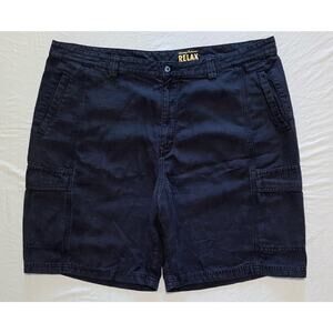 Tommy Bahama Key Grip Tencel Blend Canvas Cargo Shorts. Washed Navy, Men's 42.